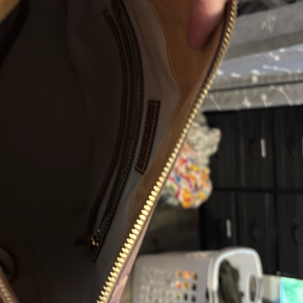 Dooney & Bourke Tan Monogram Shoulder Bag - Picture 5 of 10